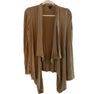 Ann Taylor Light Brown Cardigan- Size Medium Petite